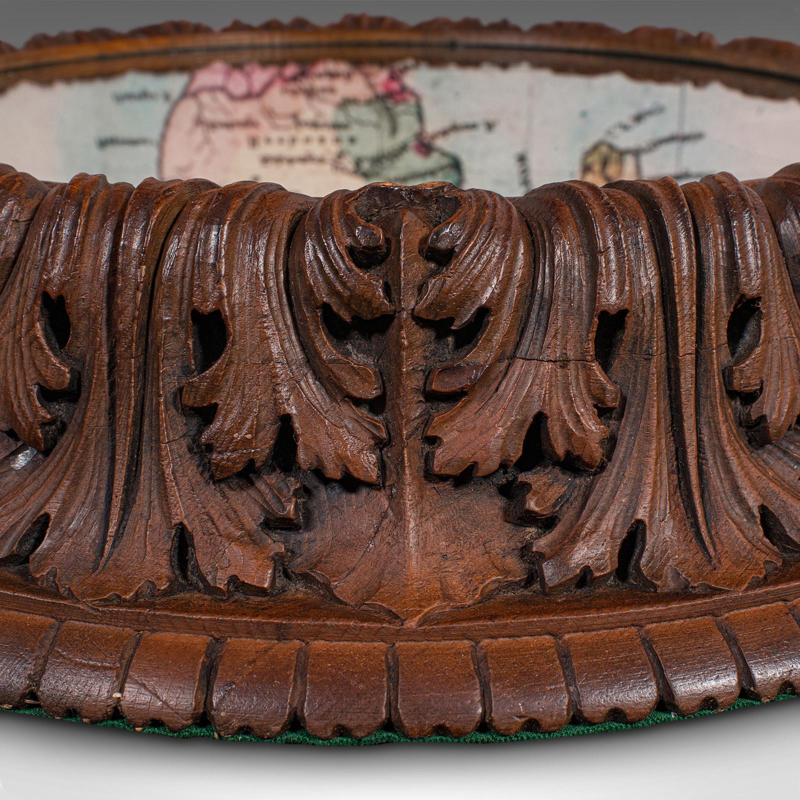 Présentoir à gâteaux ancien, allemand, Oak, centre de table en miroir, victorien en vente 2