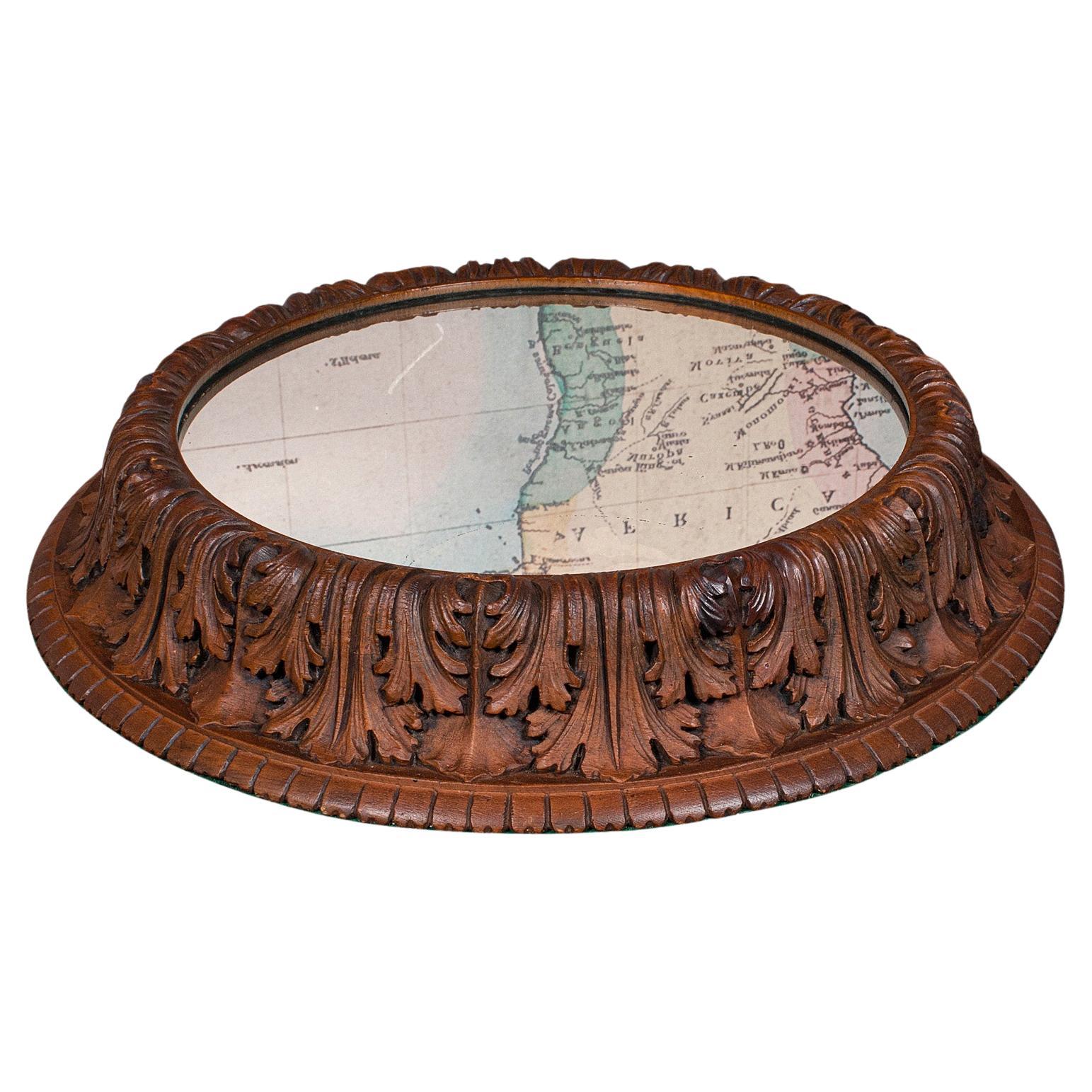 Présentoir à gâteaux ancien, allemand, Oak, centre de table en miroir, victorien en vente