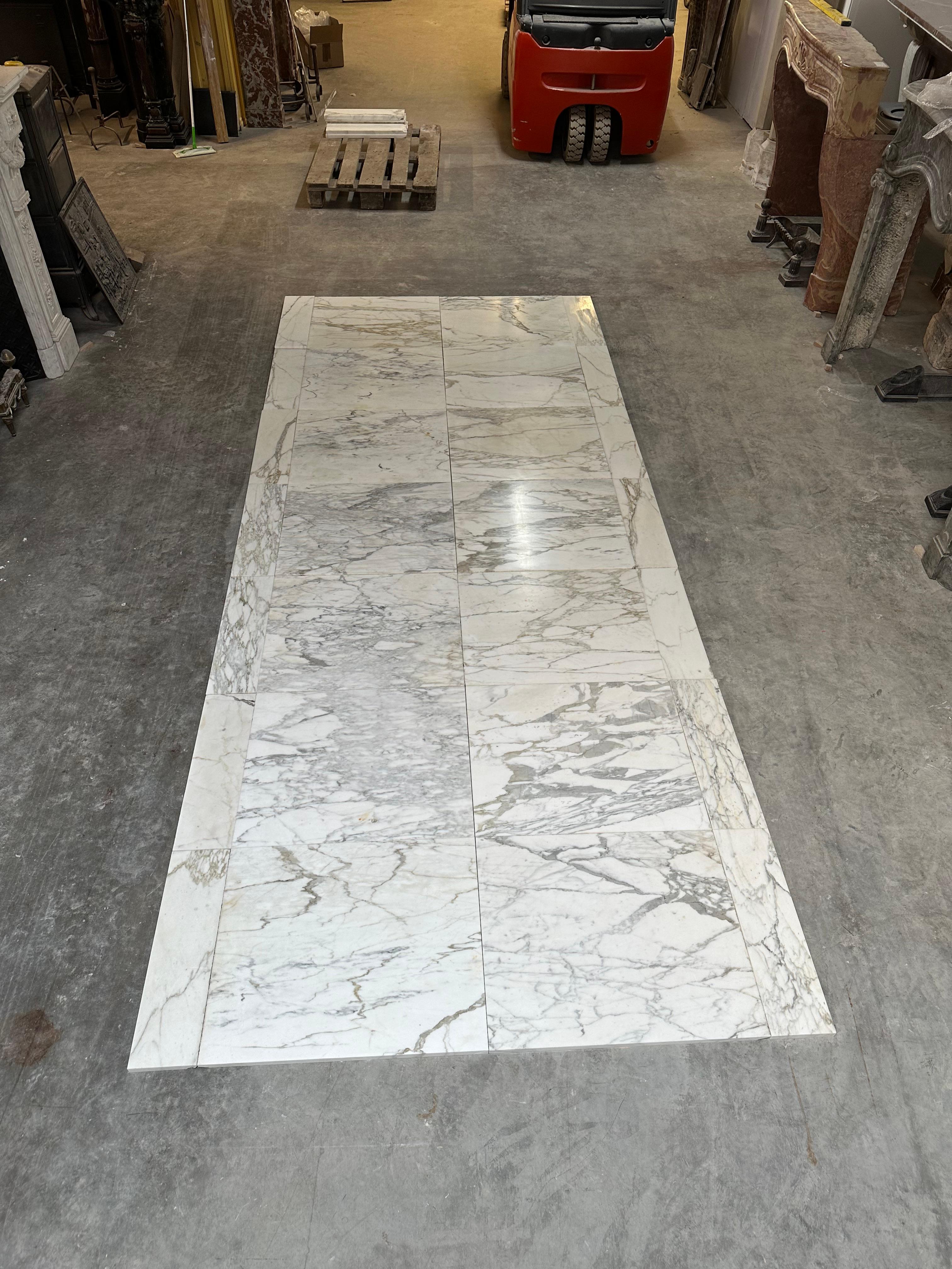 Antique Calacatta Marble Flooring For Sale 2