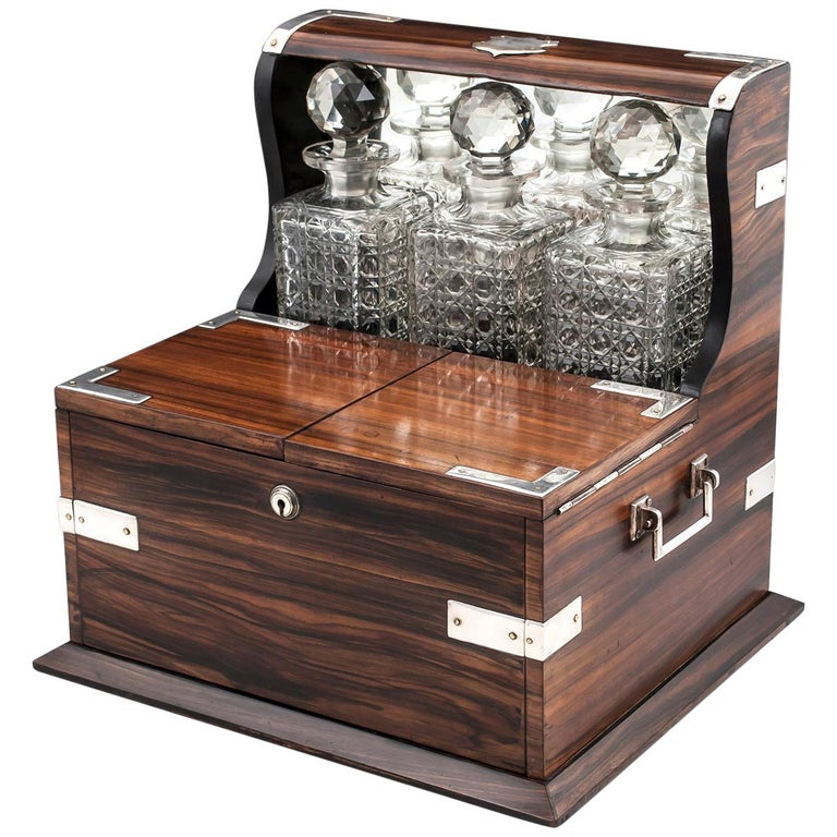 Antique Calamander and Satinwood Games Drinks Cabinet For ...