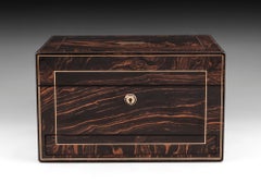 Antique Calamander Brass Jewelry Box