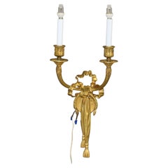 Antique Caldwell & Co. Louis XIV Style Gilt Bronze Two-Light Wall Sconce C1910