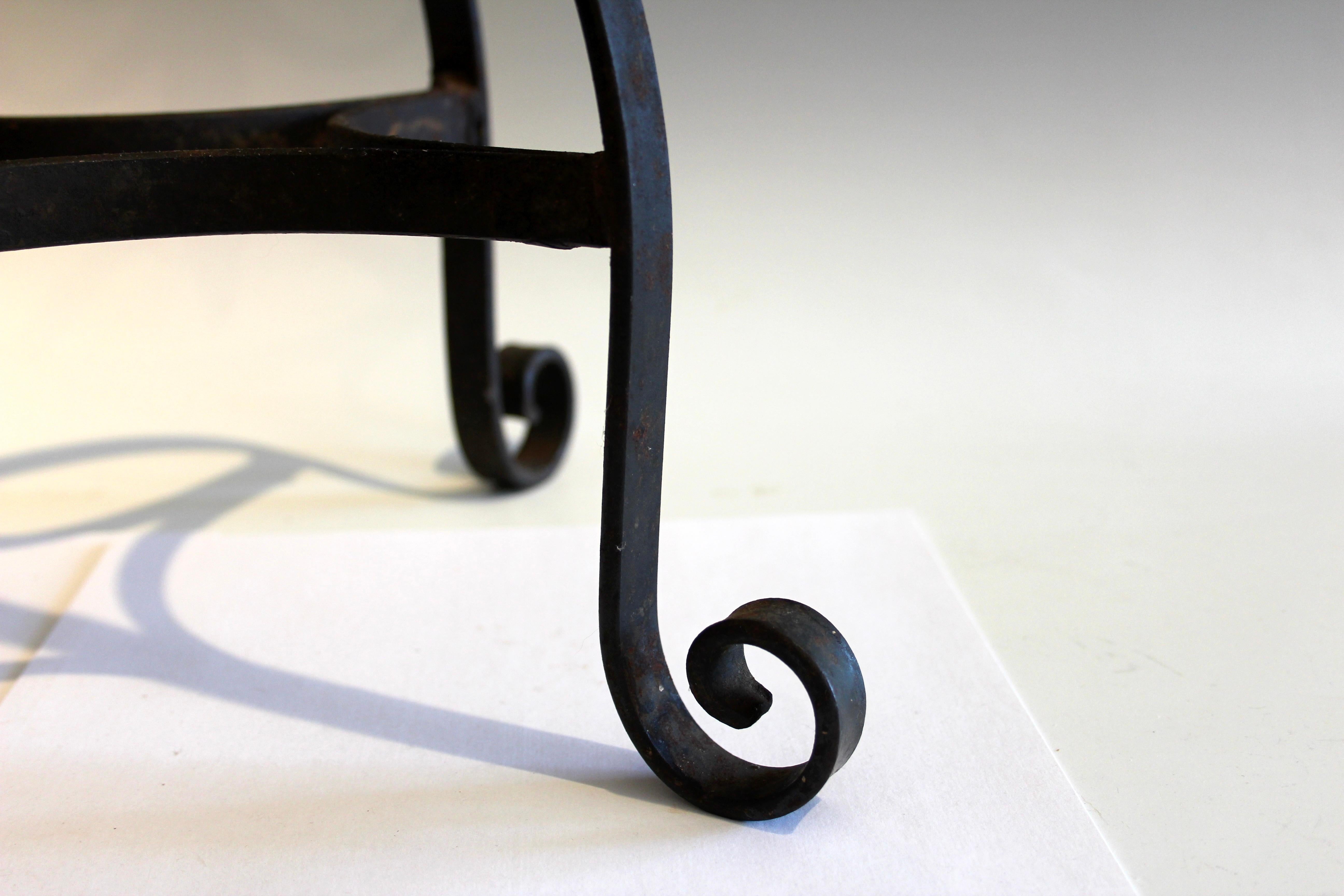 Antique California Pottery Tile Wrought Iron Table Spanish Colonial Vintage MCM 2