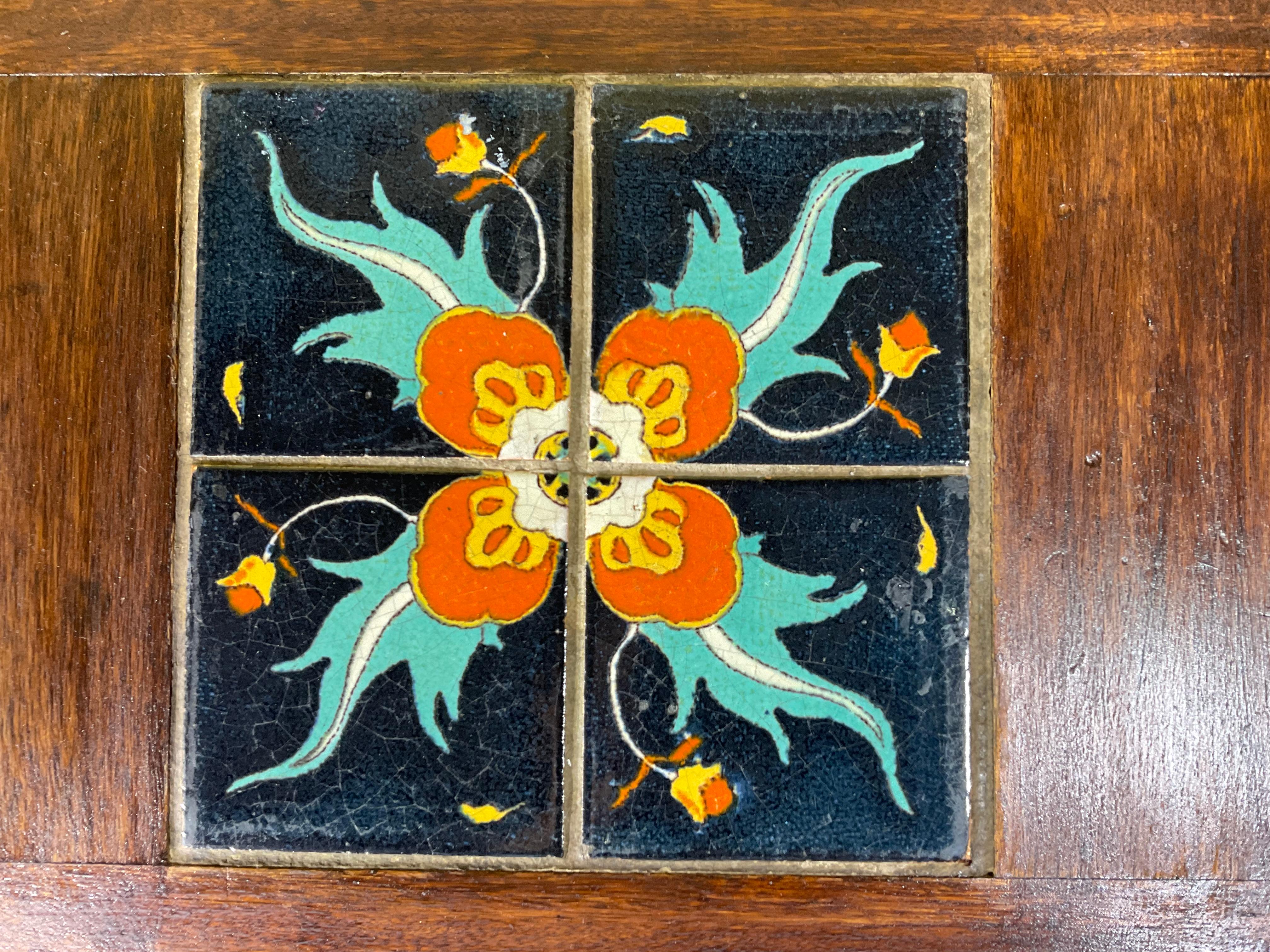 Arts and Crafts Vintage California Tile Table Spanish Colonial Mission Style With Ceramic Tile