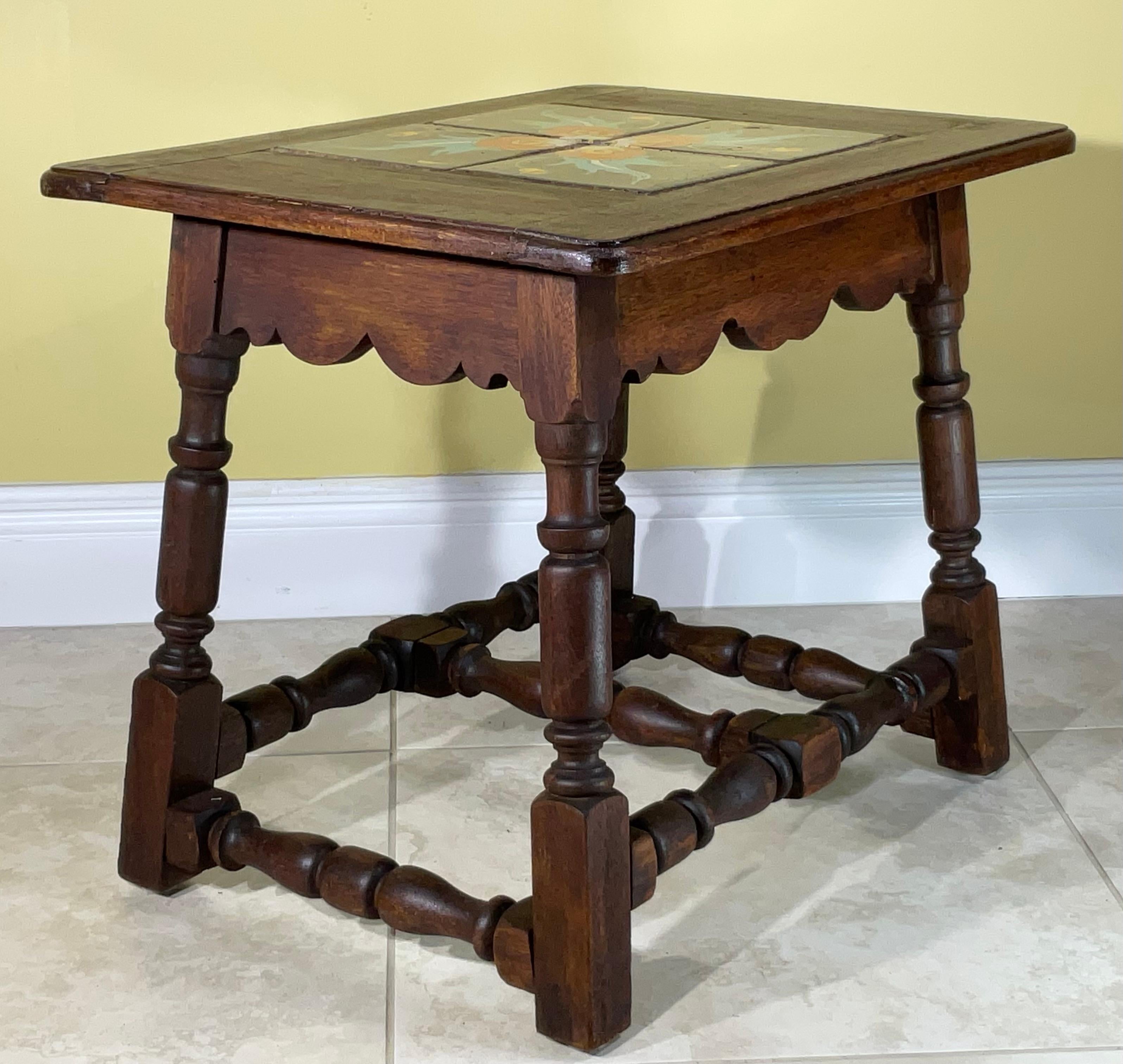 Vintage California Tile Table Spanish Colonial Mission Style With Ceramic Tile 1