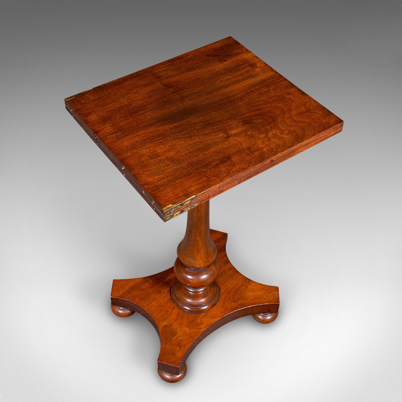 Antique Calligrapher's Extending Table, English, Cantilever, Chairside, Regency For Sale 4
