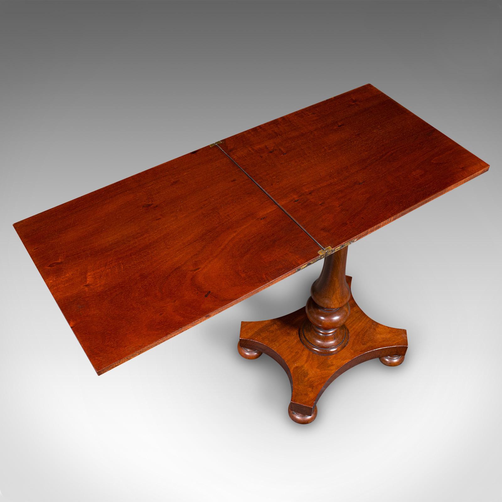 Antique Calligrapher's Extending Table, English, Cantilever, Chairside, Regency For Sale 5