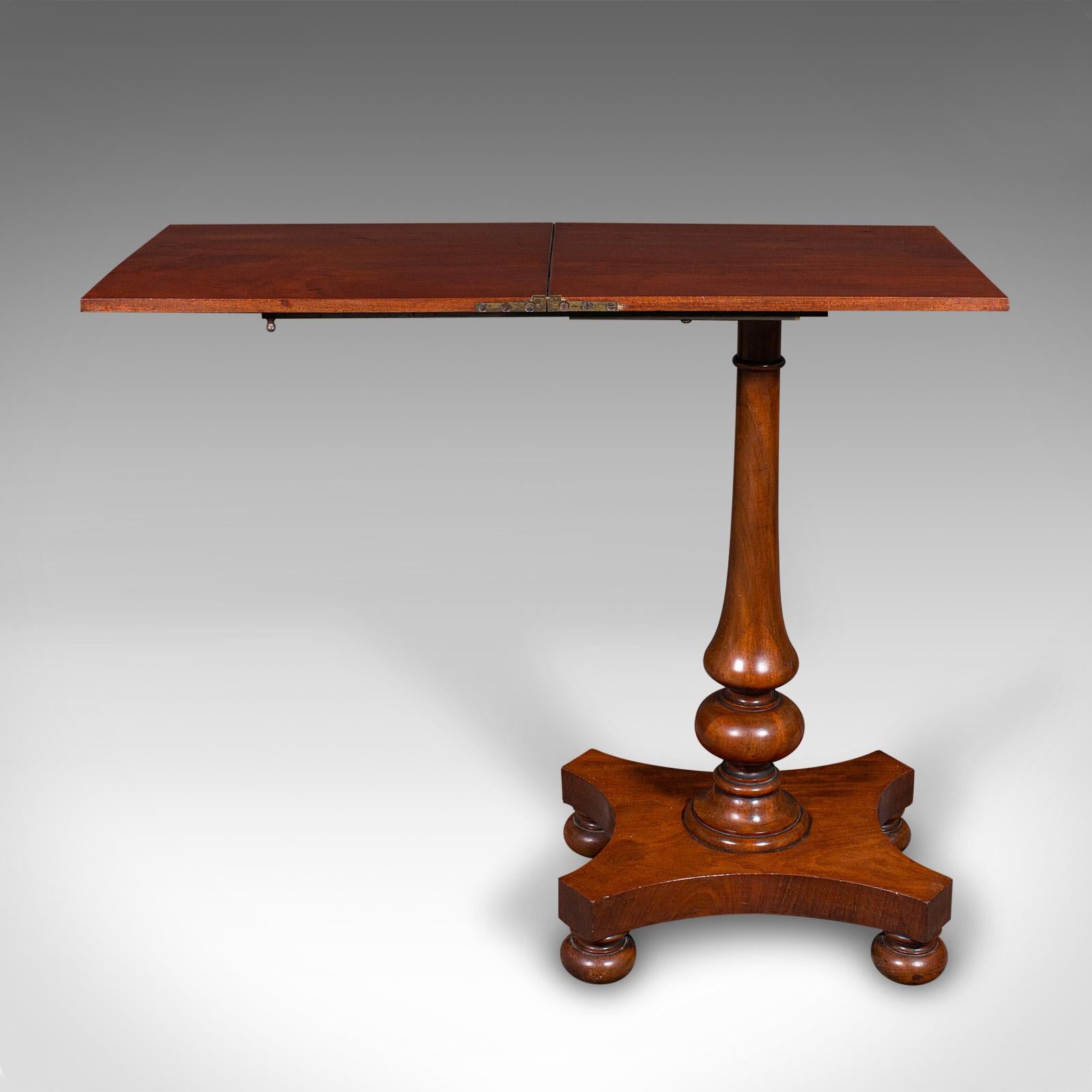 Antique Calligrapher's Extending Table, English, Cantilever, Chairside, Regency In Good Condition For Sale In Hele, Devon, GB