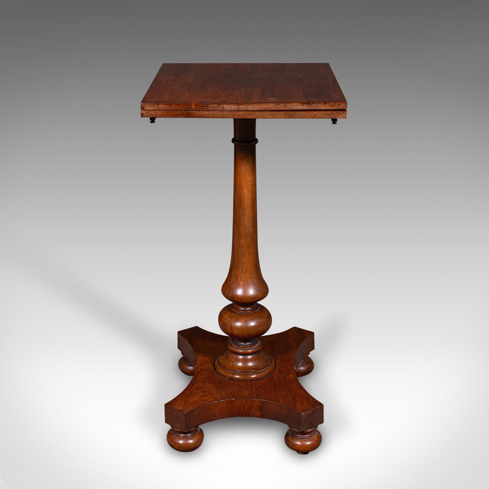 Antique Calligrapher's Extending Table, English, Cantilever, Chairside, Regency For Sale 2
