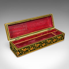 Antique Calligrapher's Quill Box, Austrian, Hand Painted, Pen Case, Edwardian