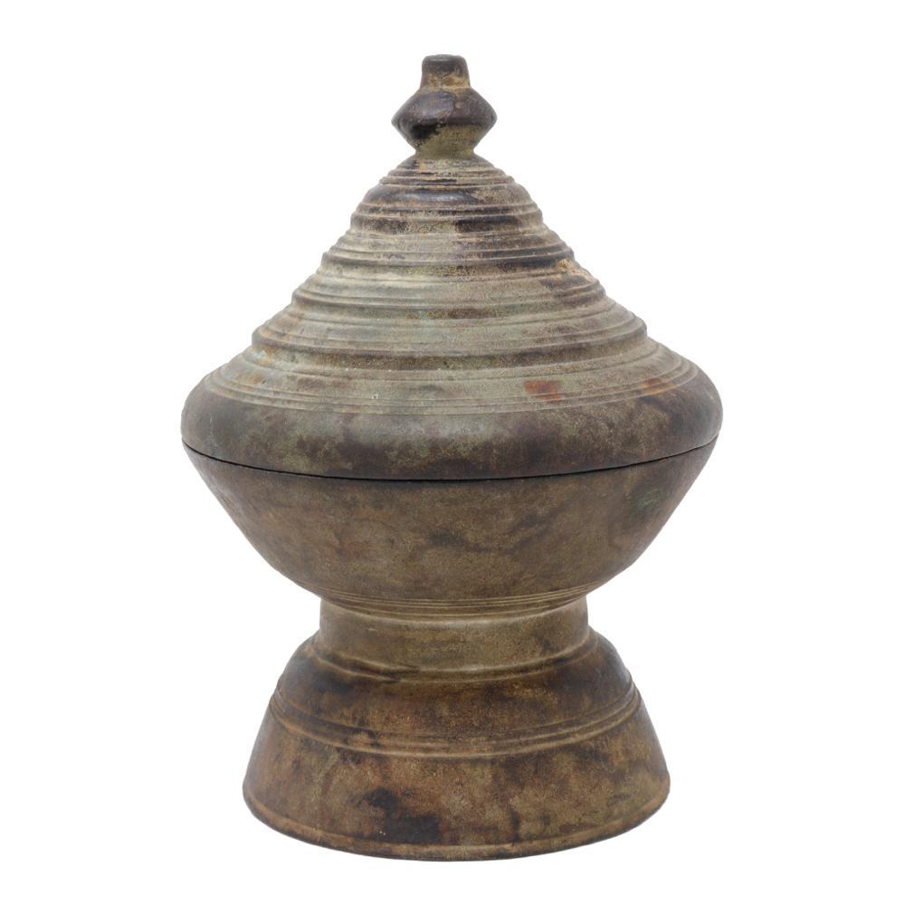 Other Antique Cambodian Bronze Chetey Betelnut Box For Sale