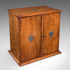 Antique Cambridge Doctor's Smoking Cabinet, English, Smoker's Case, Edwardian