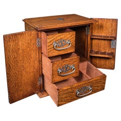 Antique Cambridge Doctor's Smoking Cabinet, English, Smoker's Case, Edwardian
