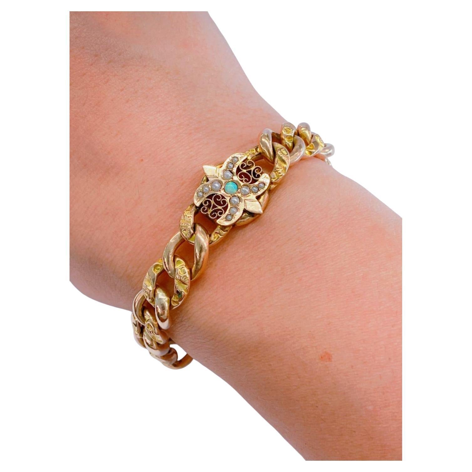 Antikes Cam&Co Goldgefülltes Link-Armband im Zustand „Gut“ in Cairo, EG