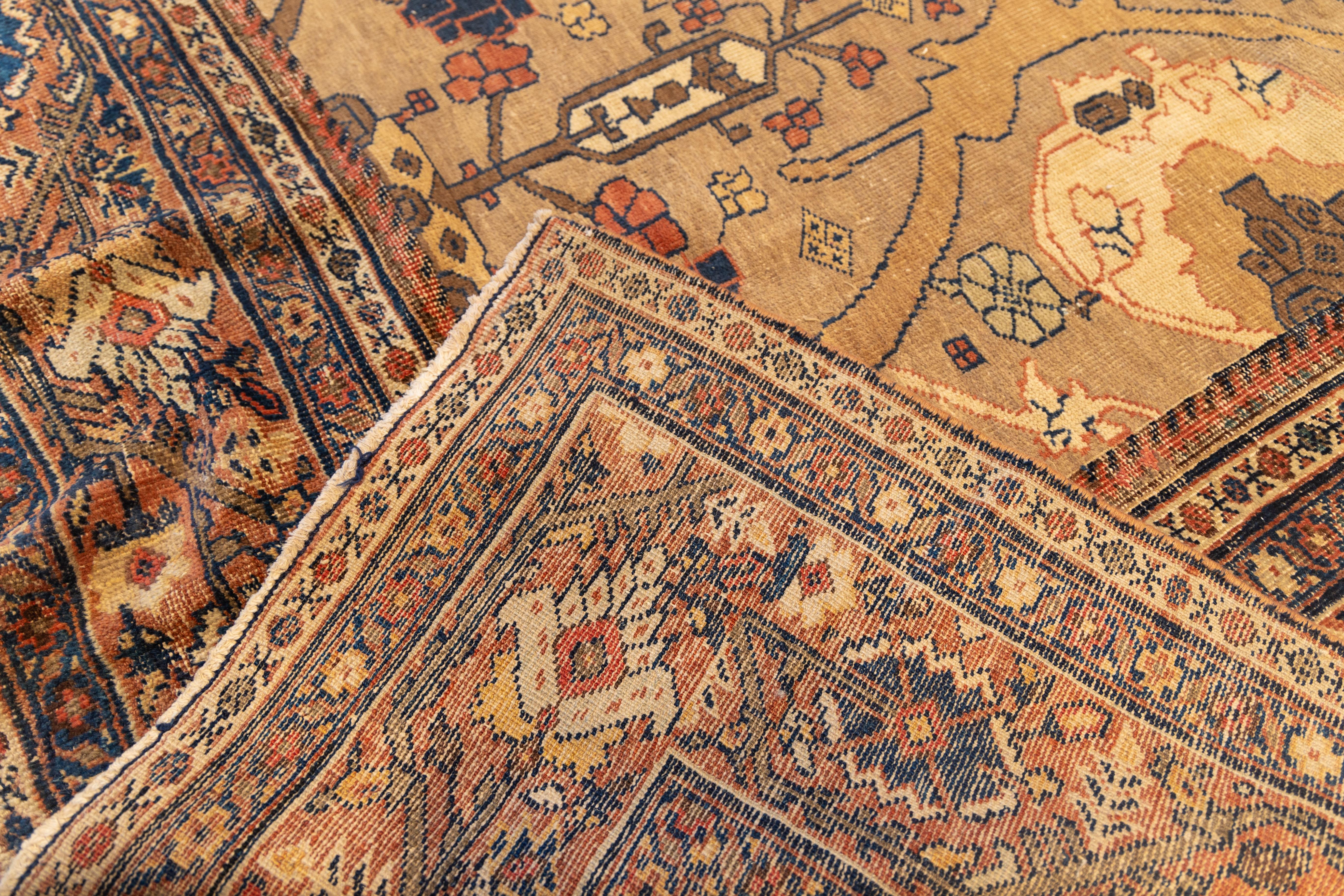 Persian Antique Camel field  Mahal late 19th century For Sale