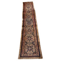 Antike Kamel Feld Sarab Läufer Teppich mit floralen Medaillons - 16'9" X 3'8"
