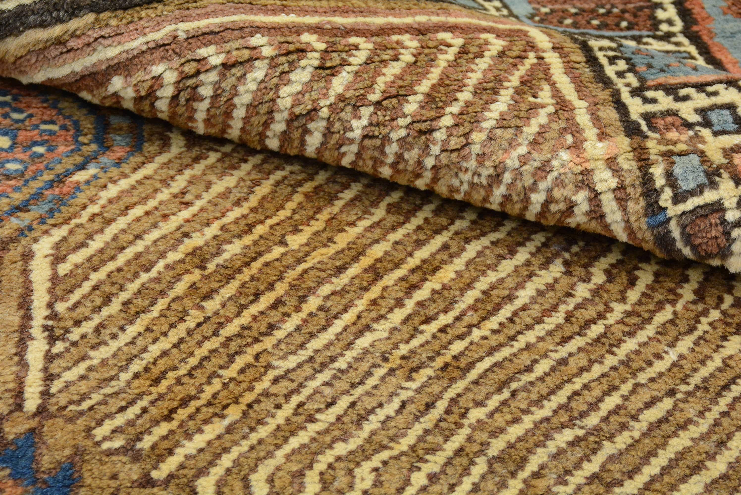 Wool Antique Camel Hair Bakshaish Rug For Sale