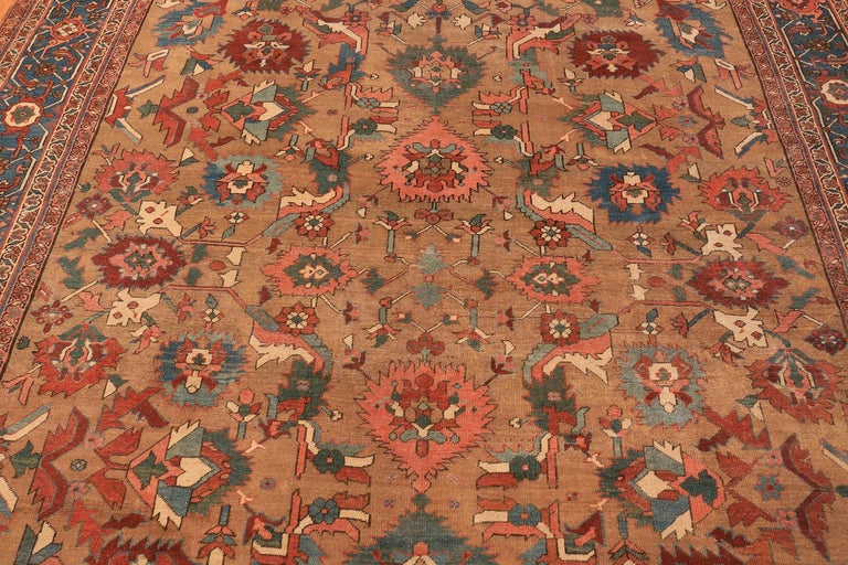 Antique Camel Hair Persian Bakshaish Rug at 1stDibs