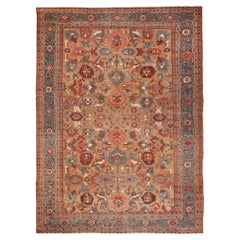 Antique Camel Hair Persian Bakshaish Rug