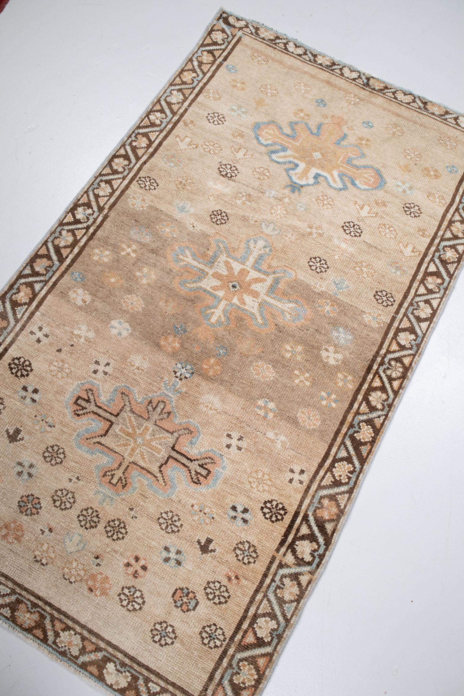 Hand-Knotted Antique Camel Hair Sarab Rug S-R5541 For Sale