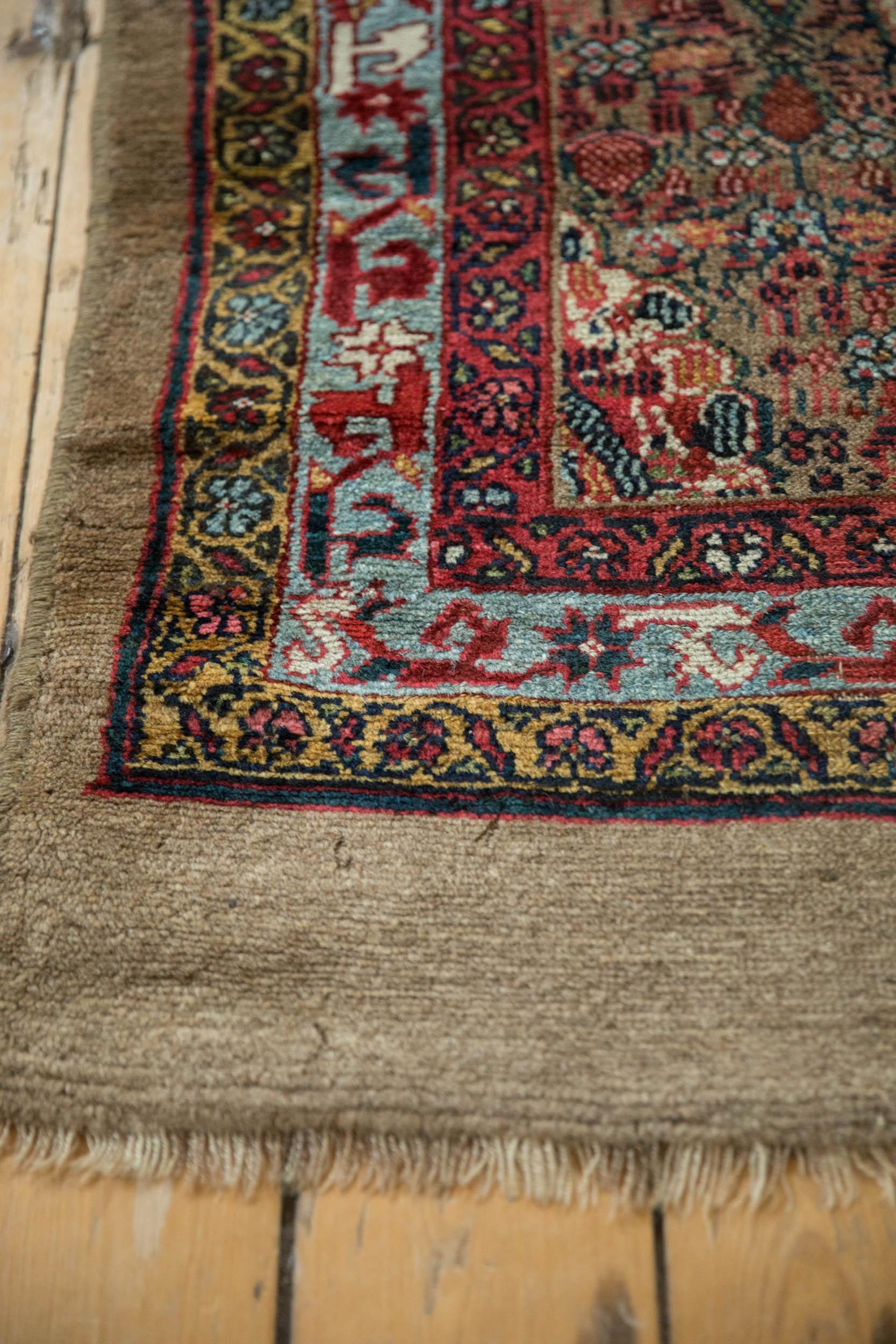Antique Camel Hair Serab Rug Runner For Sale 2