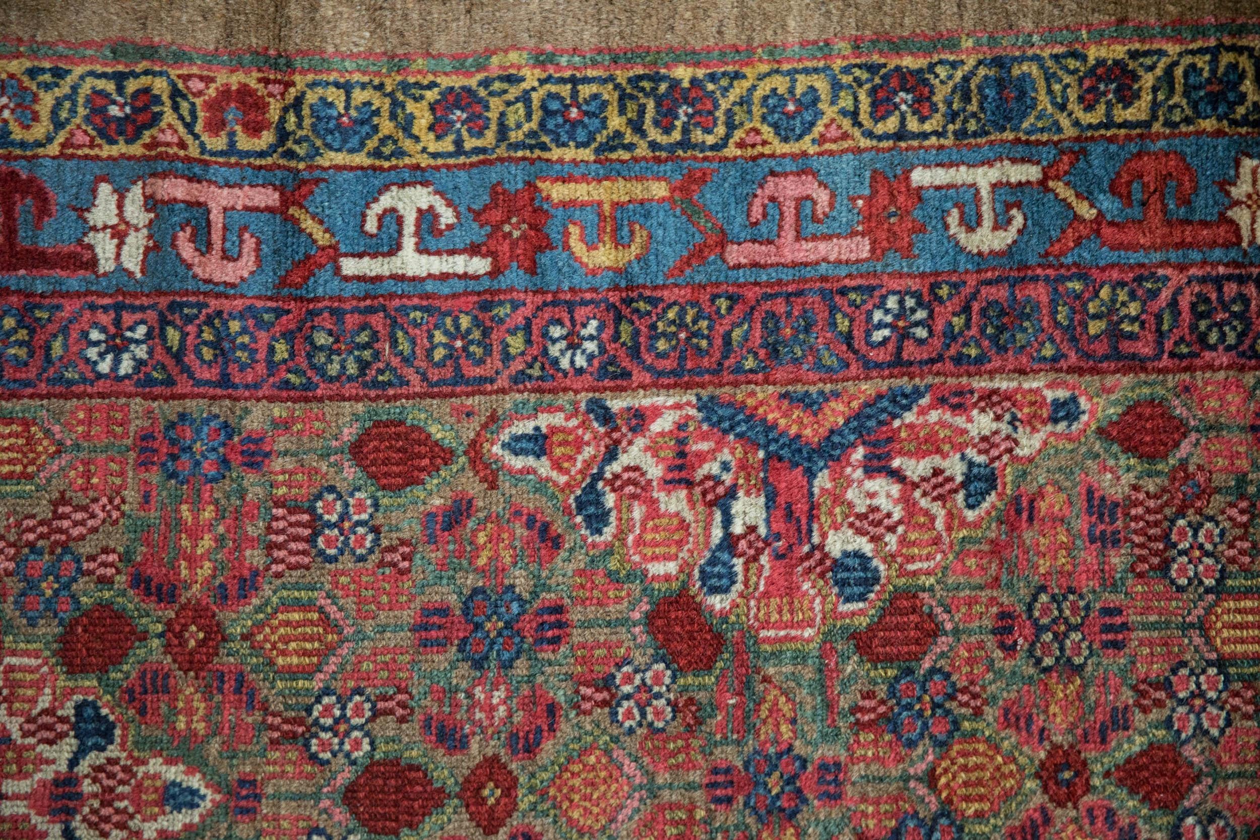 Islamic Antique Camel Hair Serab Rug Runner For Sale