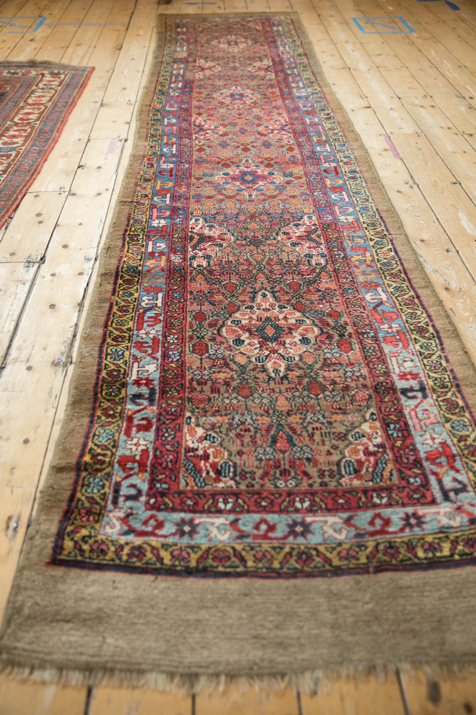 Antique Camel Hair Serab Rug Runner For Sale 1
