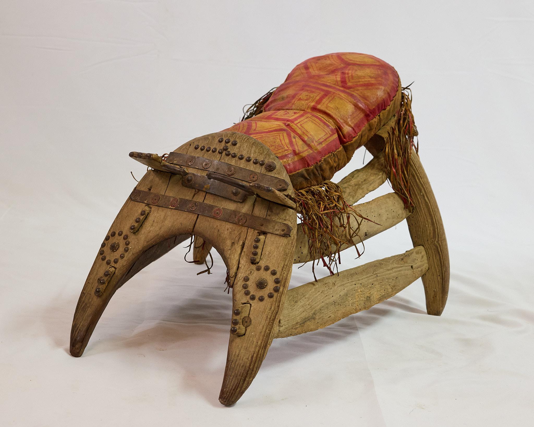 Antique Camel Saddle In Fair Condition For Sale In Atlanta, GA