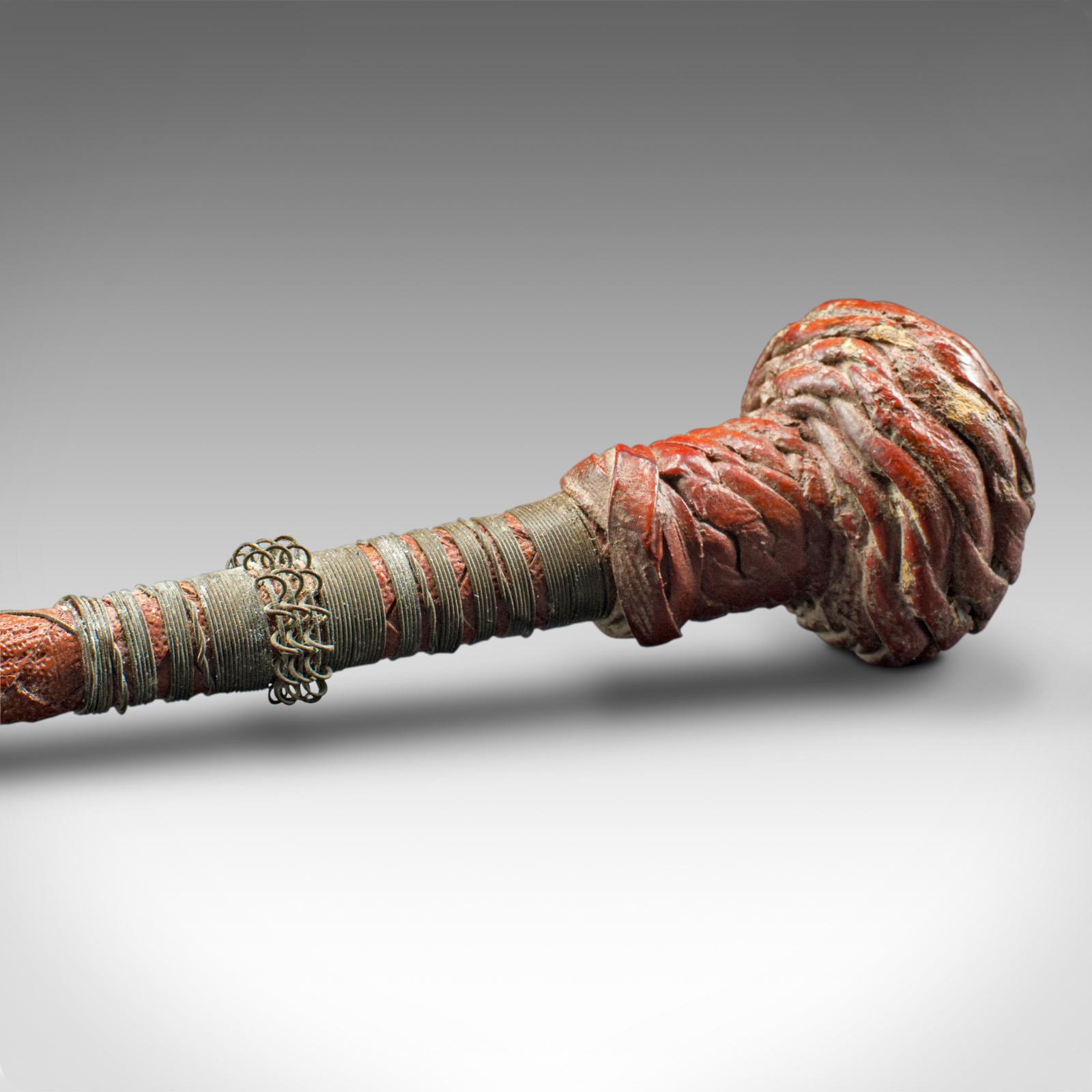 Unknown Antique Camel Whip, Arabic, Leather Rider's Crop, Decorative, Victorian, C.1900 For Sale