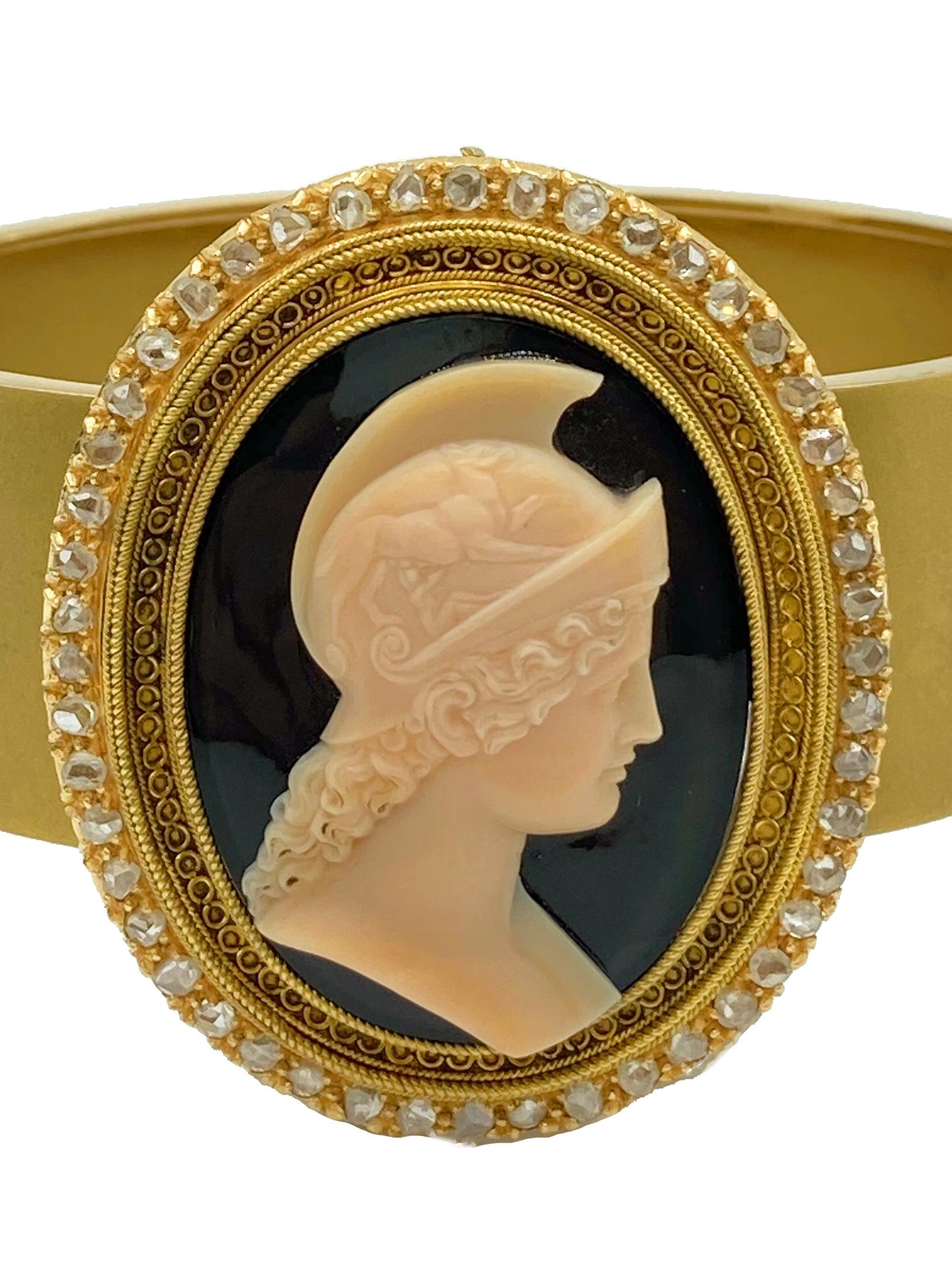 antique gold cameo bracelet