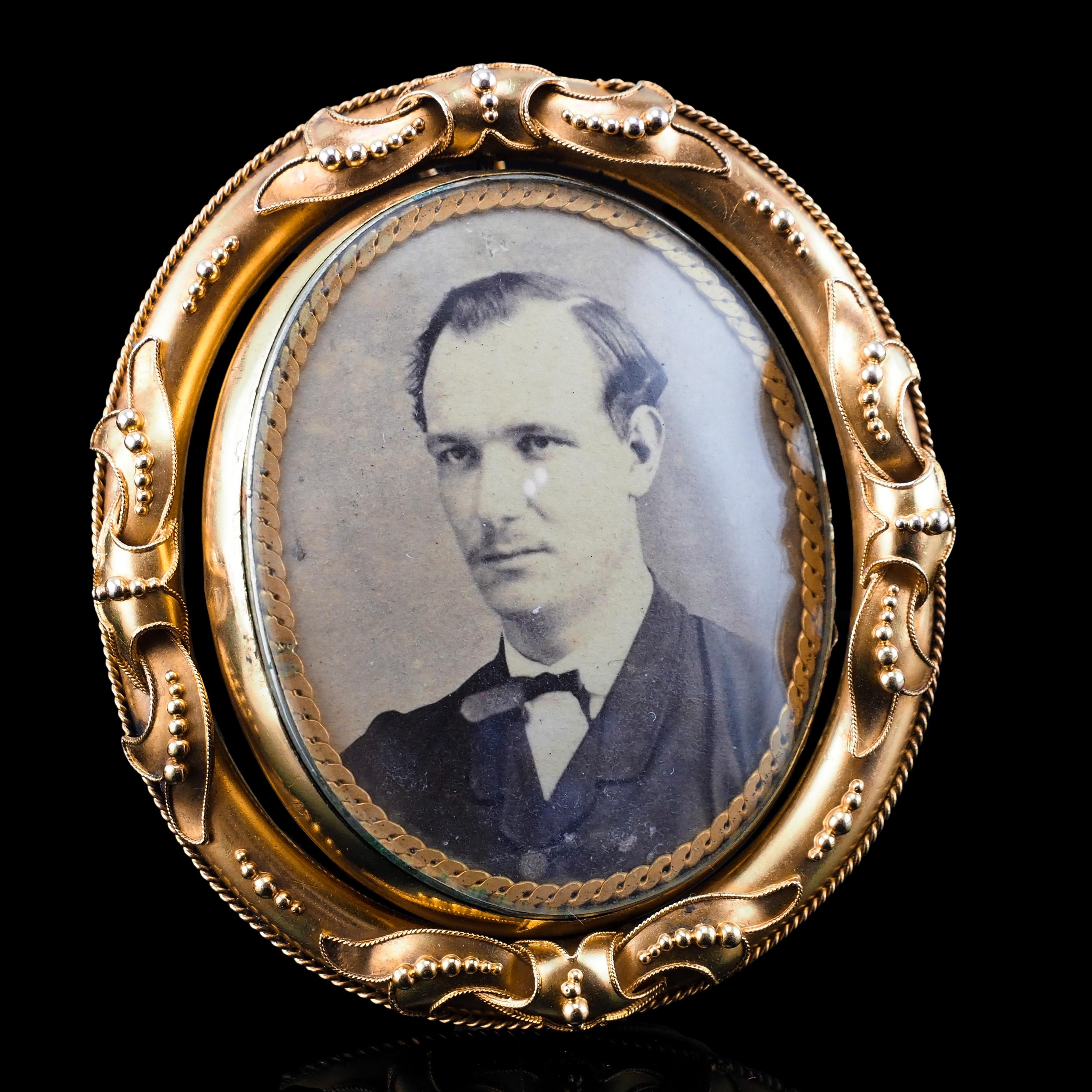 Collier pendentif broche camée ancienne en or 18 carats - Victorien vers 1860 en vente 7