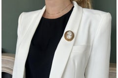 Antique cameo brooch, Scandinavia, 1922.