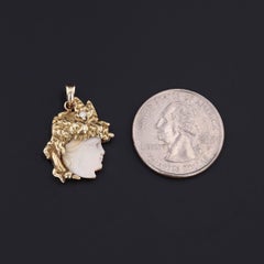 Antique Cameo Conversion Pendant of 14k Gold