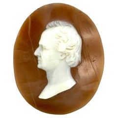 Camafeo antiguo Retrato Perfil de Johann Wolfgang von Goethe (1749-1832) Concha