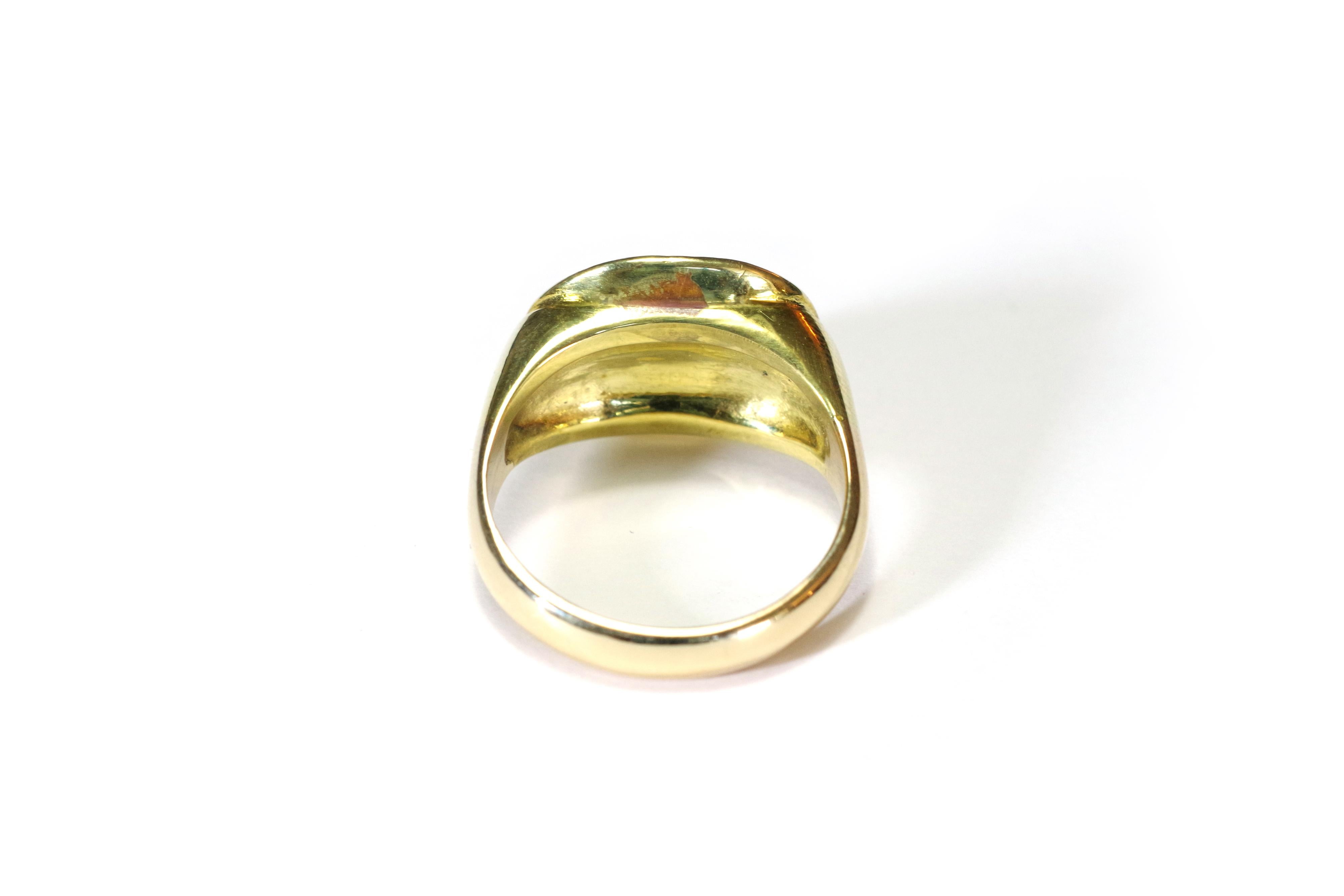 Antiker Kamee-Ring aus Gold und Bronze (Klassisch-römisch) im Angebot