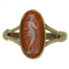 Antique Cameo Ring, Rose Gold, Hallmarked Chester Assay Office, 1911