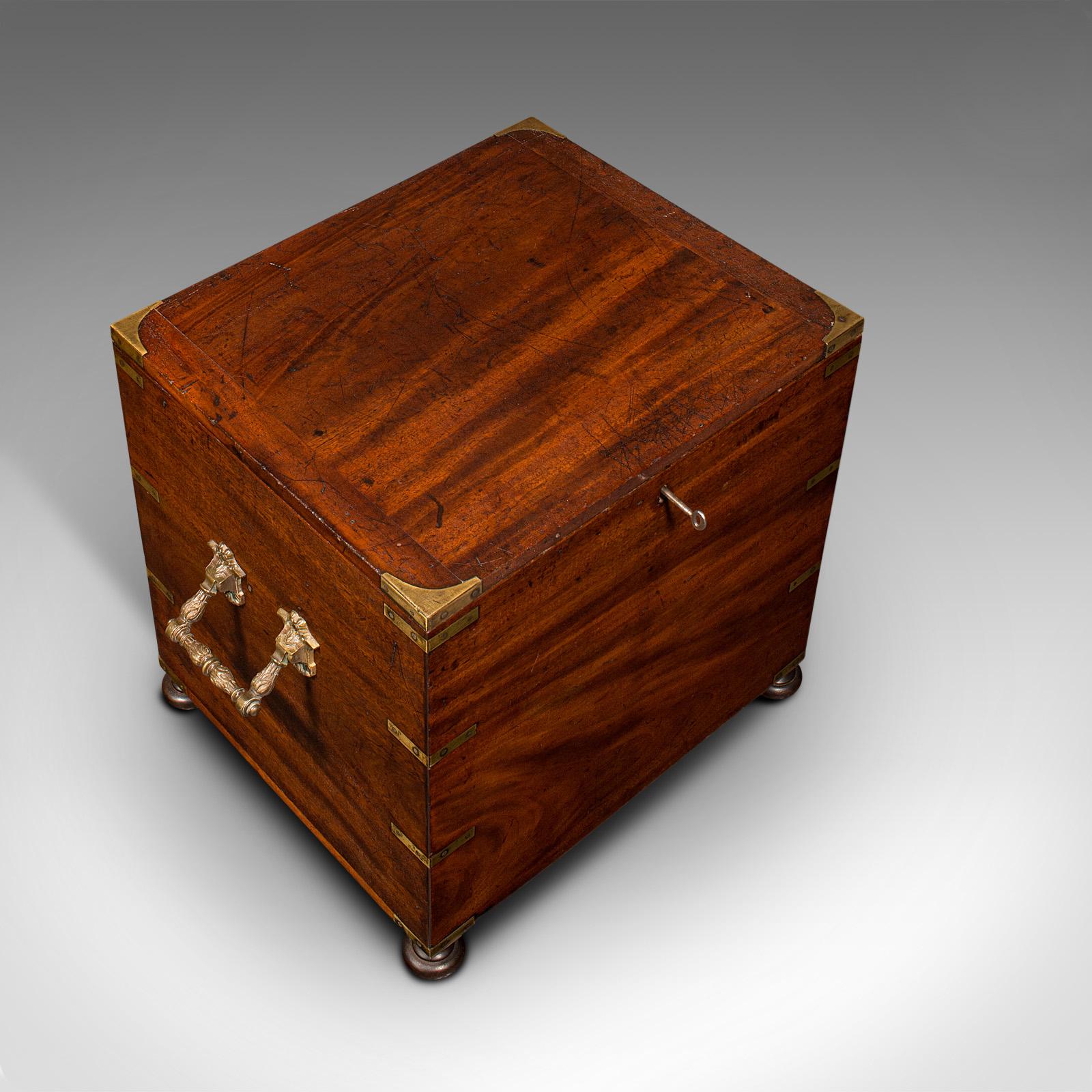 Antike Kampagnen-Cellarette, englisch, kolonial, Aufbewahrungsbox, viktorianisch, um 1850 im Angebot 2