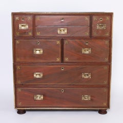 Antique Campaign Chest with Desk