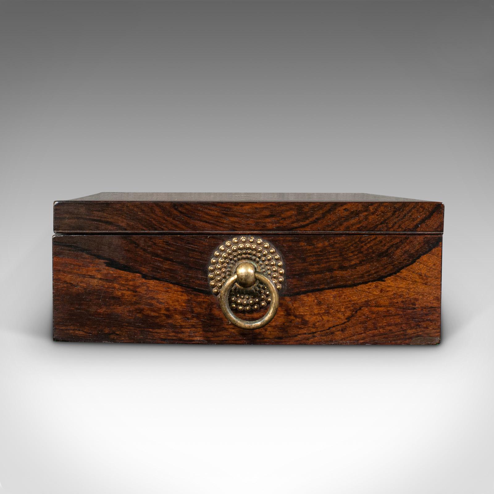 Wood Antique Campaign Correspondence Box, Indian, Sadeli, Colonial, Regency, C.1820 For Sale