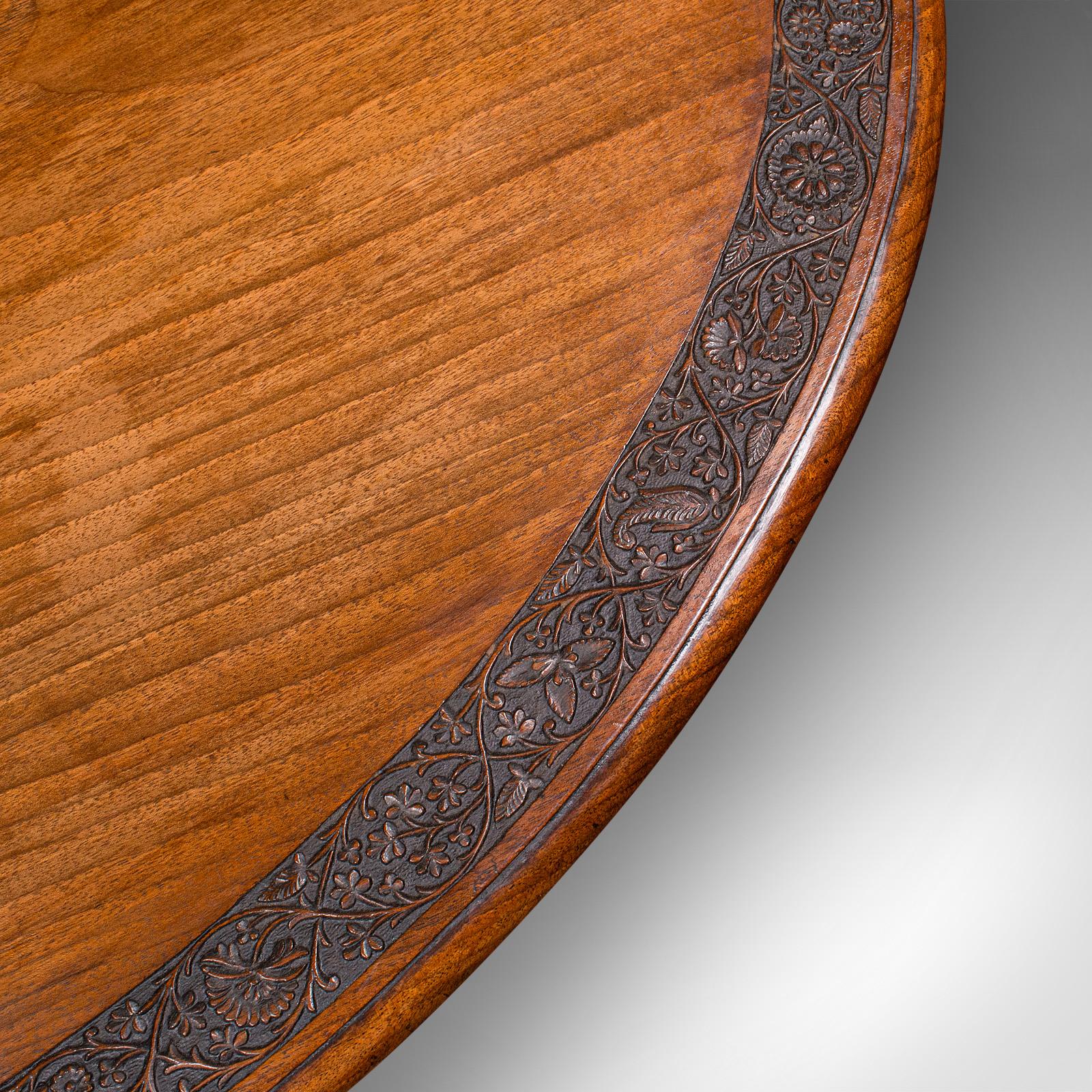Ancienne table de mess Campaigner, anglaise, noyer, ovale, occasionnelle, victorienne, 1900 en vente 1