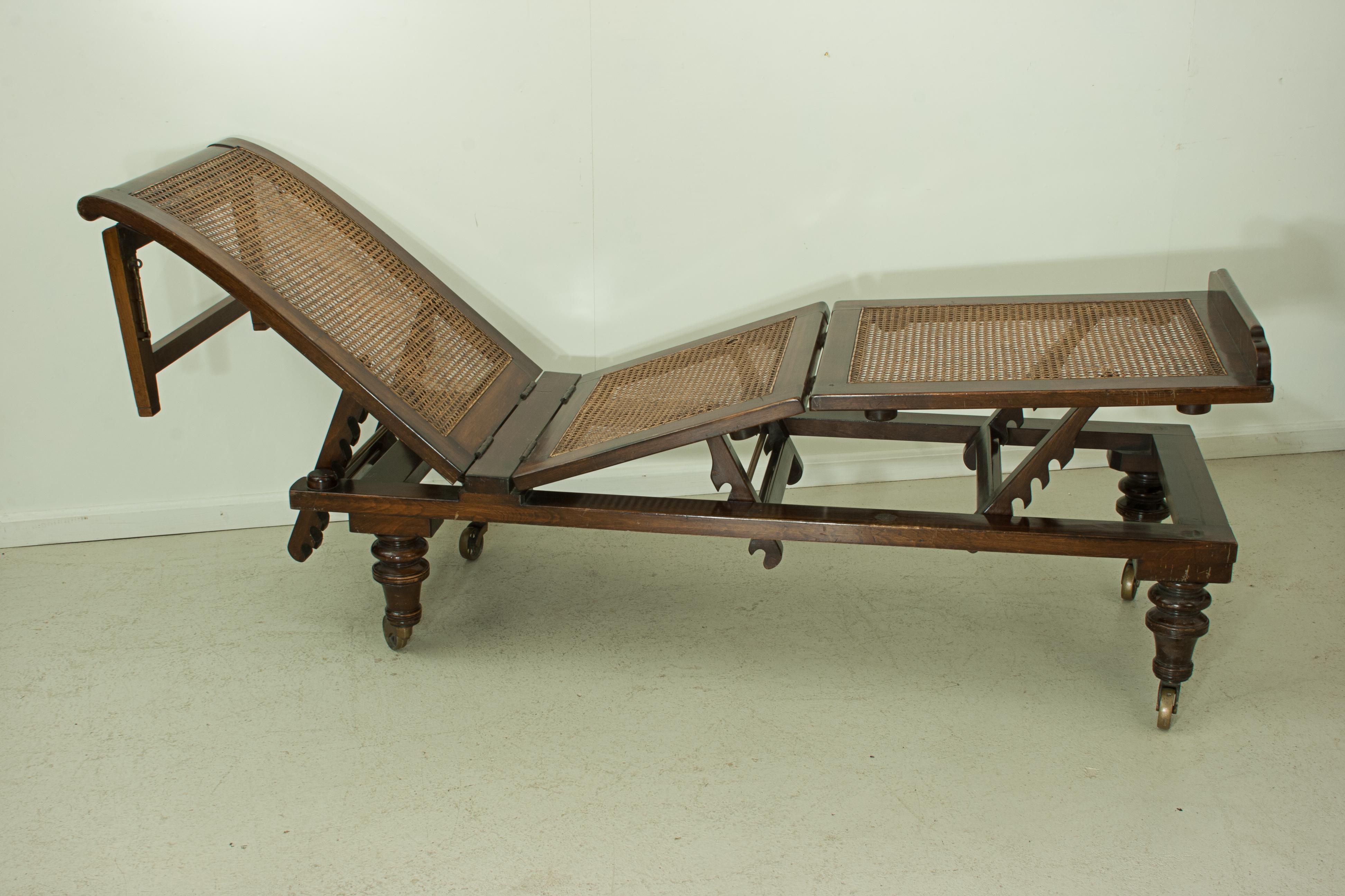 Antique Campaign Reclining Day Bed by Alfred Carter's Patent 4
