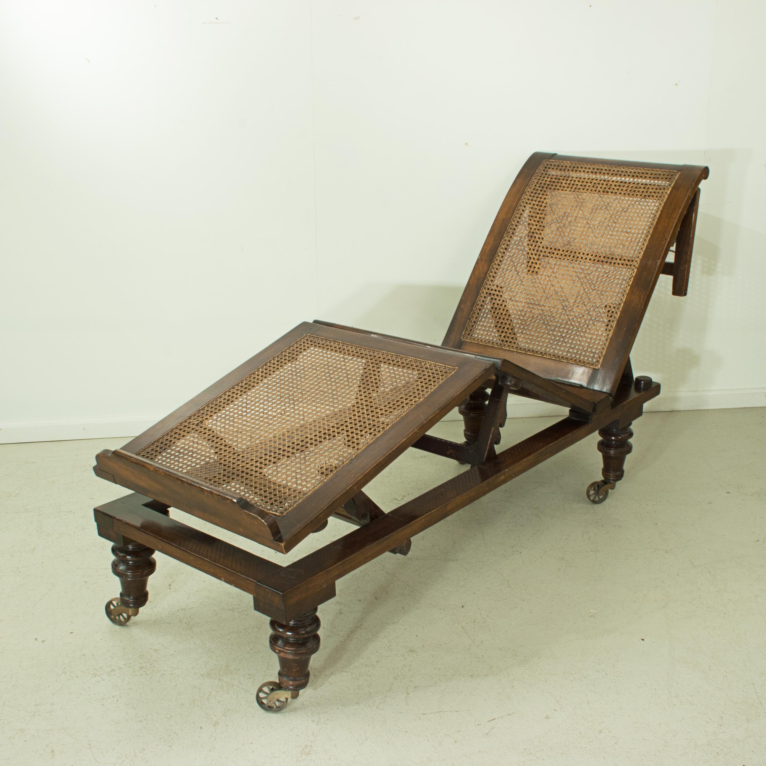 Antique Campaign Reclining Day Bed by Alfred Carter's Patent 12