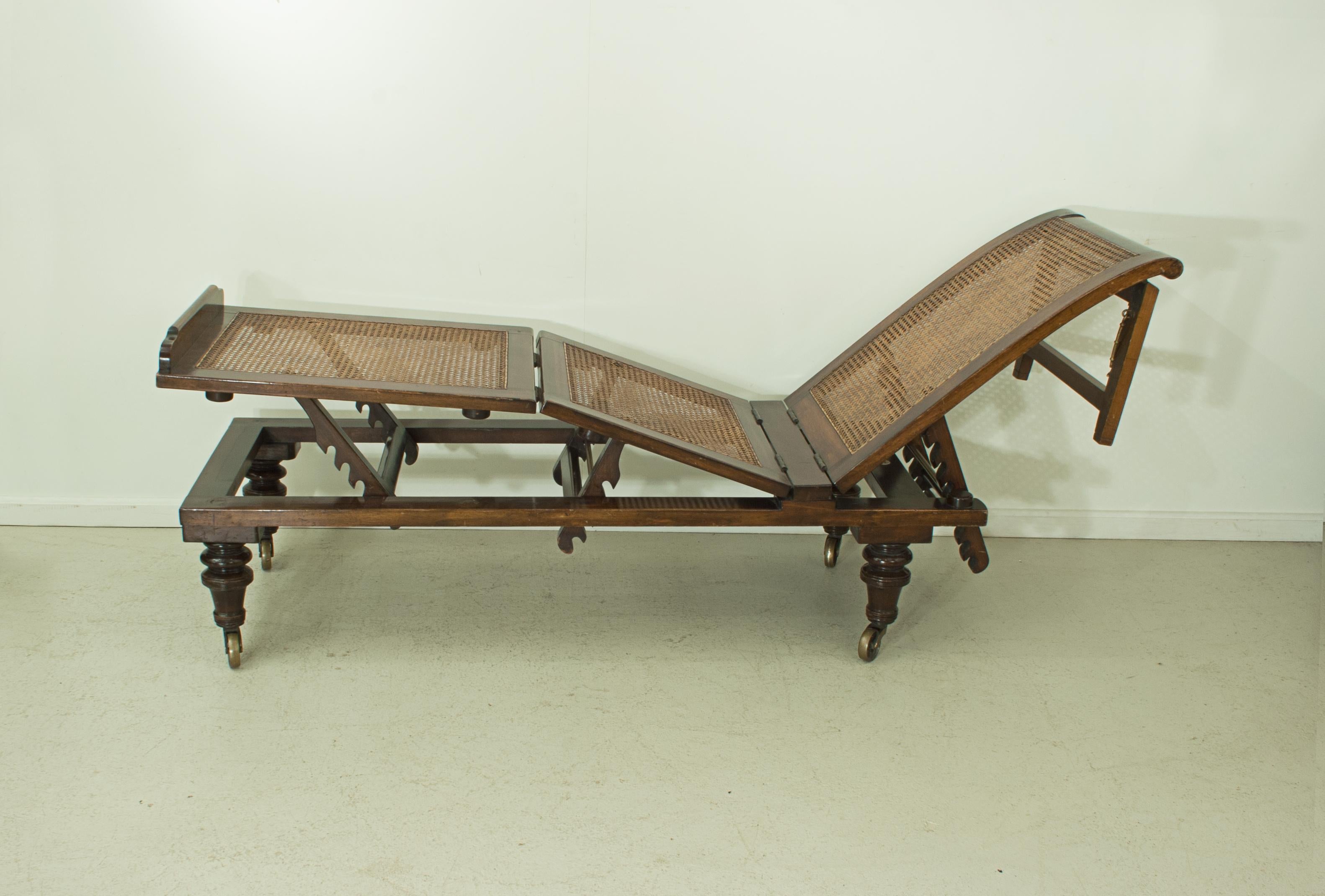 Antique Campaign Reclining Day Bed by Alfred Carter's Patent 3