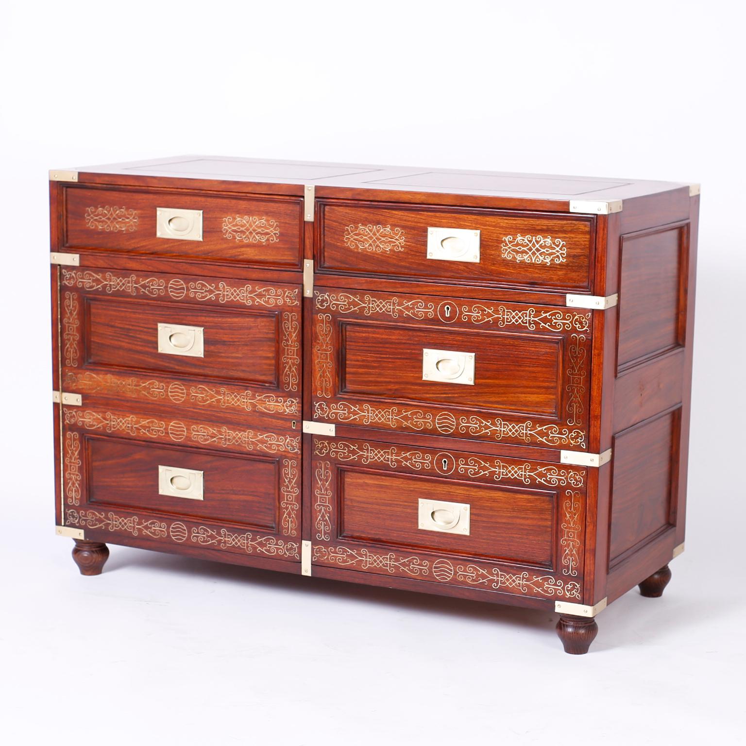 Antique Campaign Rosewood Chest by M. Hayat & Bros 2
