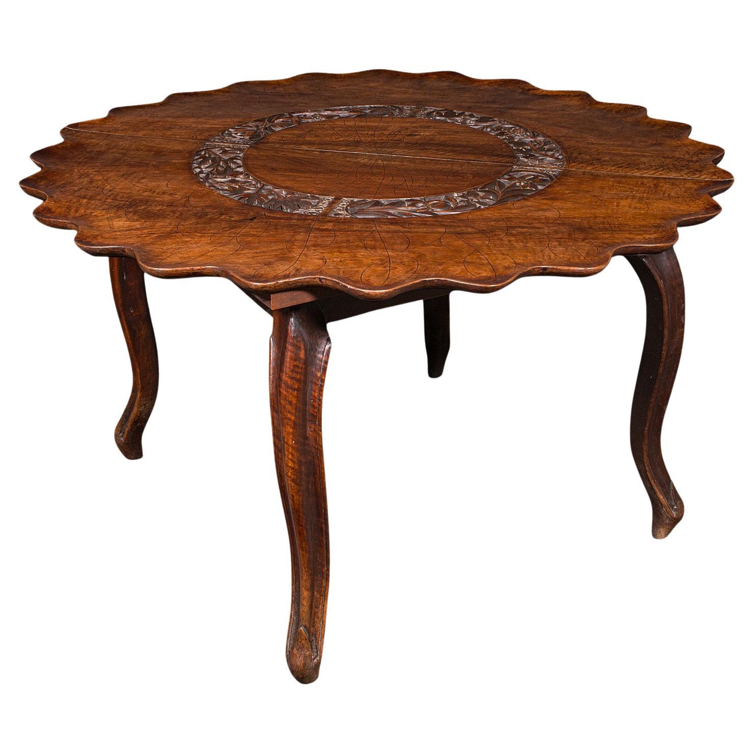 Antique Campaign Silver Table, Anglo Indian, 4 Seat, Dining, Colonial, Victorian For Sale