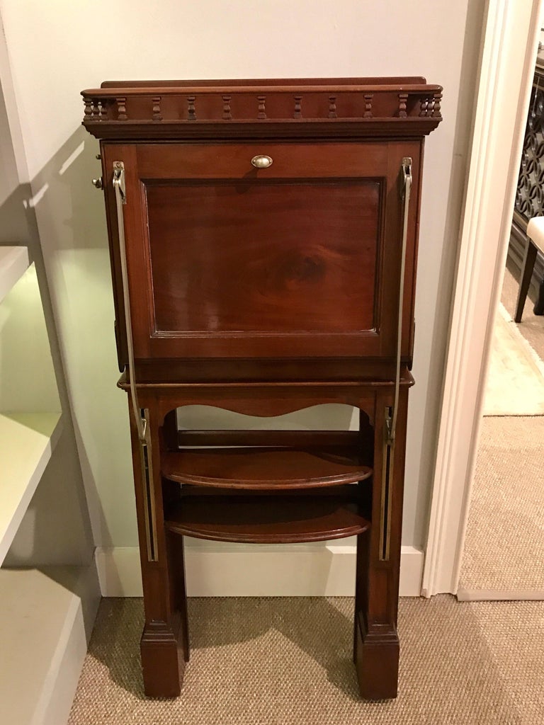 Antique Campaign Style Wall Desk For Sale at 1stDibs