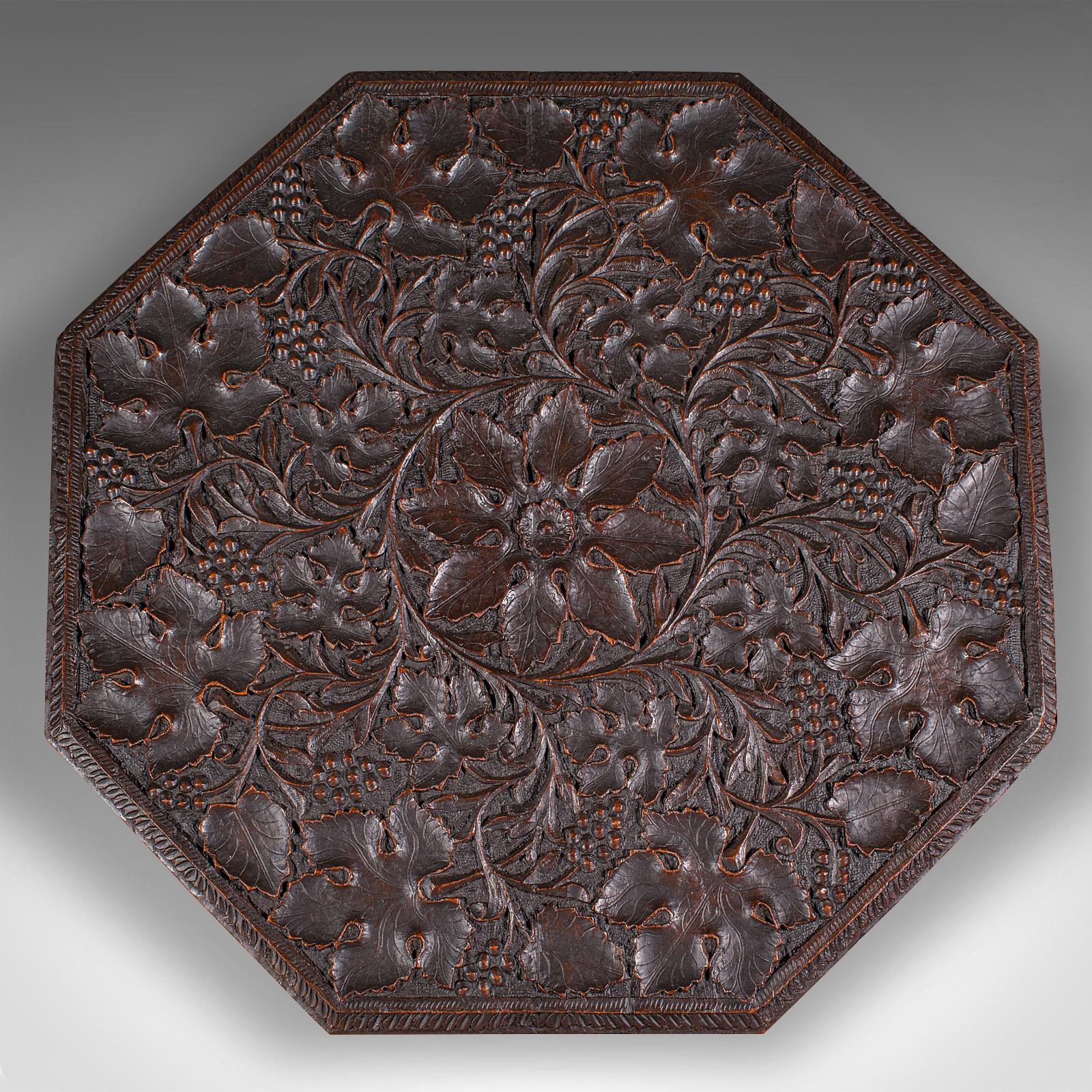 XX secolo Antique Campaign Tea Table, Anglo Indian Teak, Folding, Serving, Victorian, 1900 in vendita