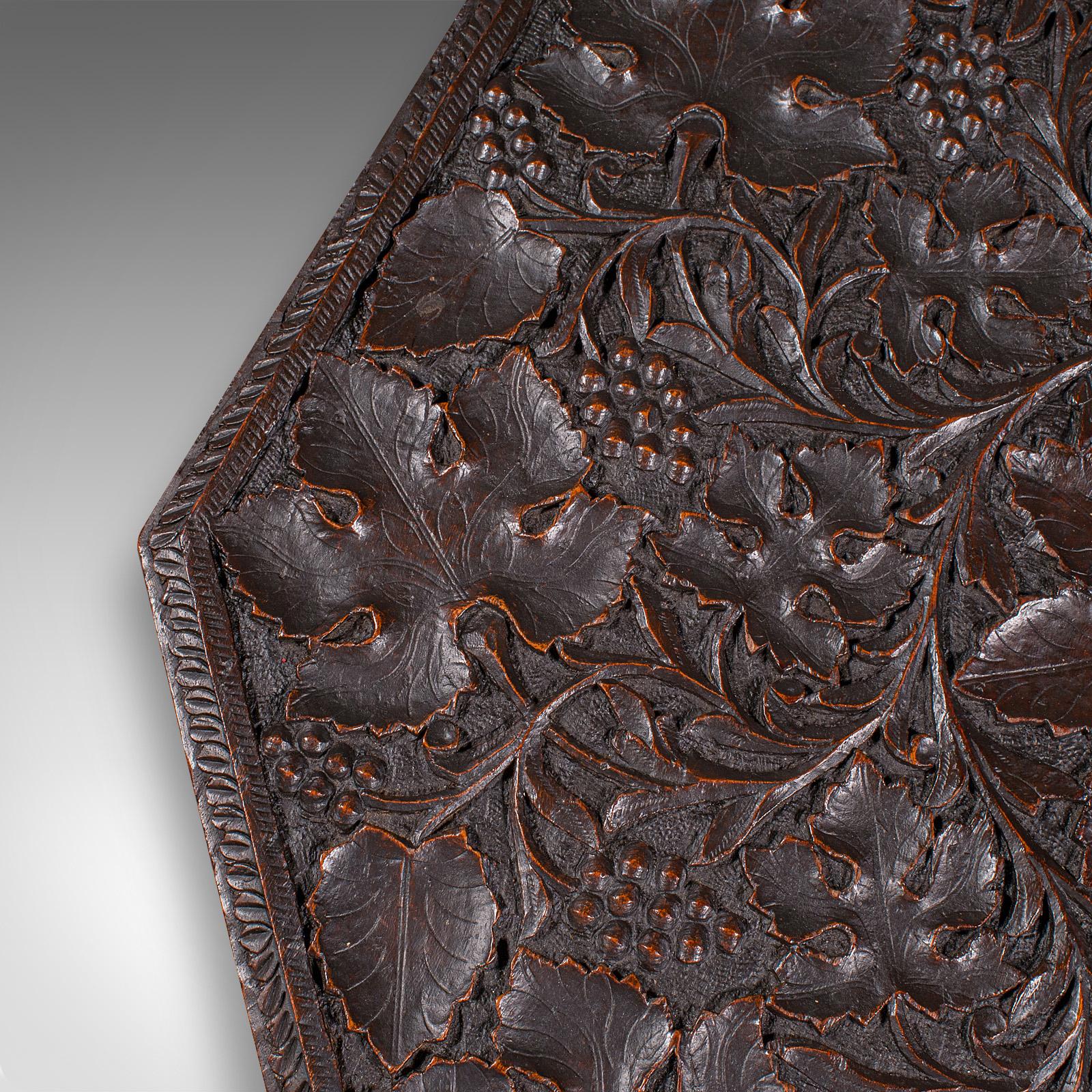 Antique Campaign Tea Table, Anglo Indian Teak, Folding, Serving, Victorian, 1900 in vendita 2