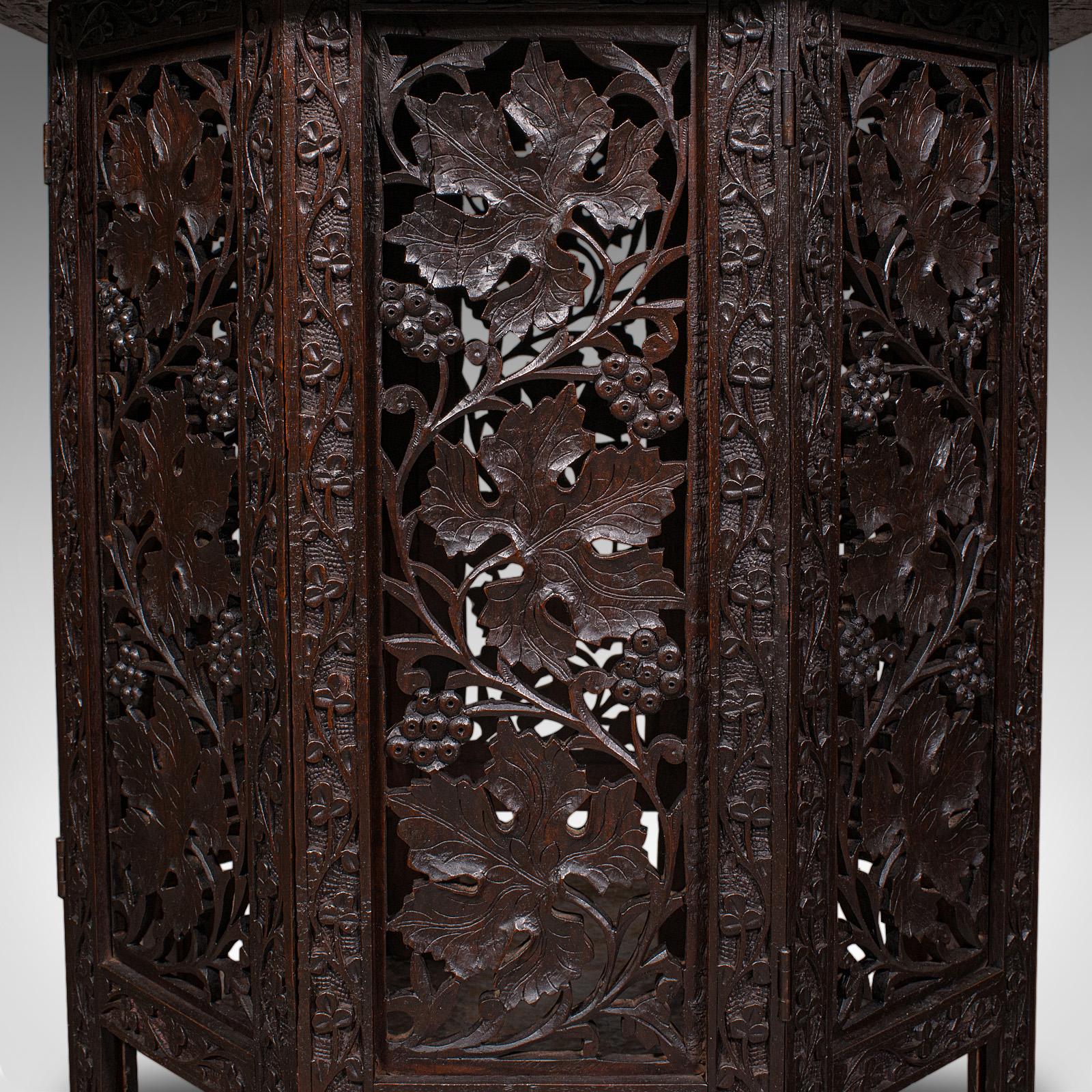 Antique Campaign Tea Table, Anglo Indian Teak, Folding, Serving, Victorian, 1900 in vendita 3