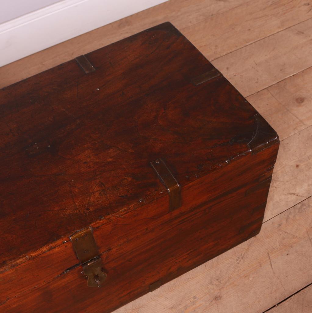 Antique Camphor Travel Chest / Blanket Chest In Good Condition In Leamington Spa, Warwickshire